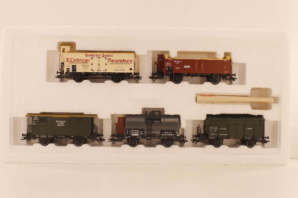 Marklin 4510 H0 Set van vijf goederenwagens van de K.W.St.E, Wisselstroom, Wagon, Ophalen of Verzenden, Zo goed als nieuw