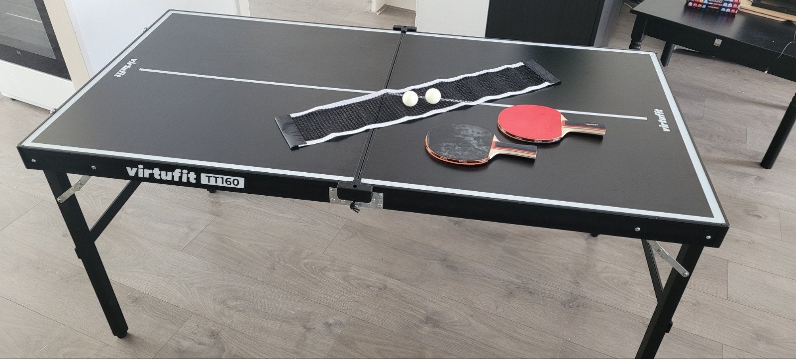 Virtufit TT160 Tafeltennistafel - Inklapbaar & Compact, Sport en Fitness, Ophalen, Gebruikt, Tafel Indoor, Inklapbaar