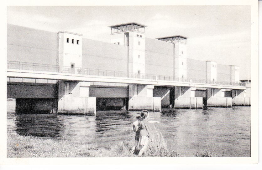 Leer/Ostfriesland - Leda-Sperrwerk. 05-10, Ophalen of Verzenden, 1940 tot 1960, Ongelopen, Duitsland