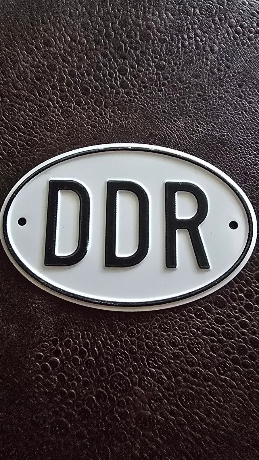Metalen bord DDR - 17,5 x 11,5 cm, Ophalen of Verzenden, Zo goed als nieuw
