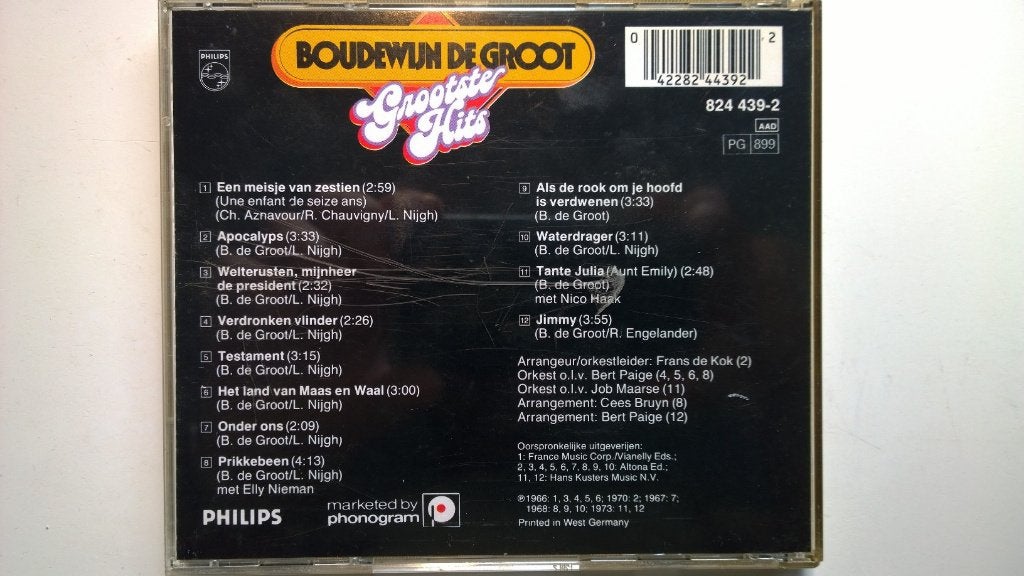 Boudewijn de Groot - Grootste Hits, Ophalen of Verzenden, Zo goed als nieuw, Pop, Album