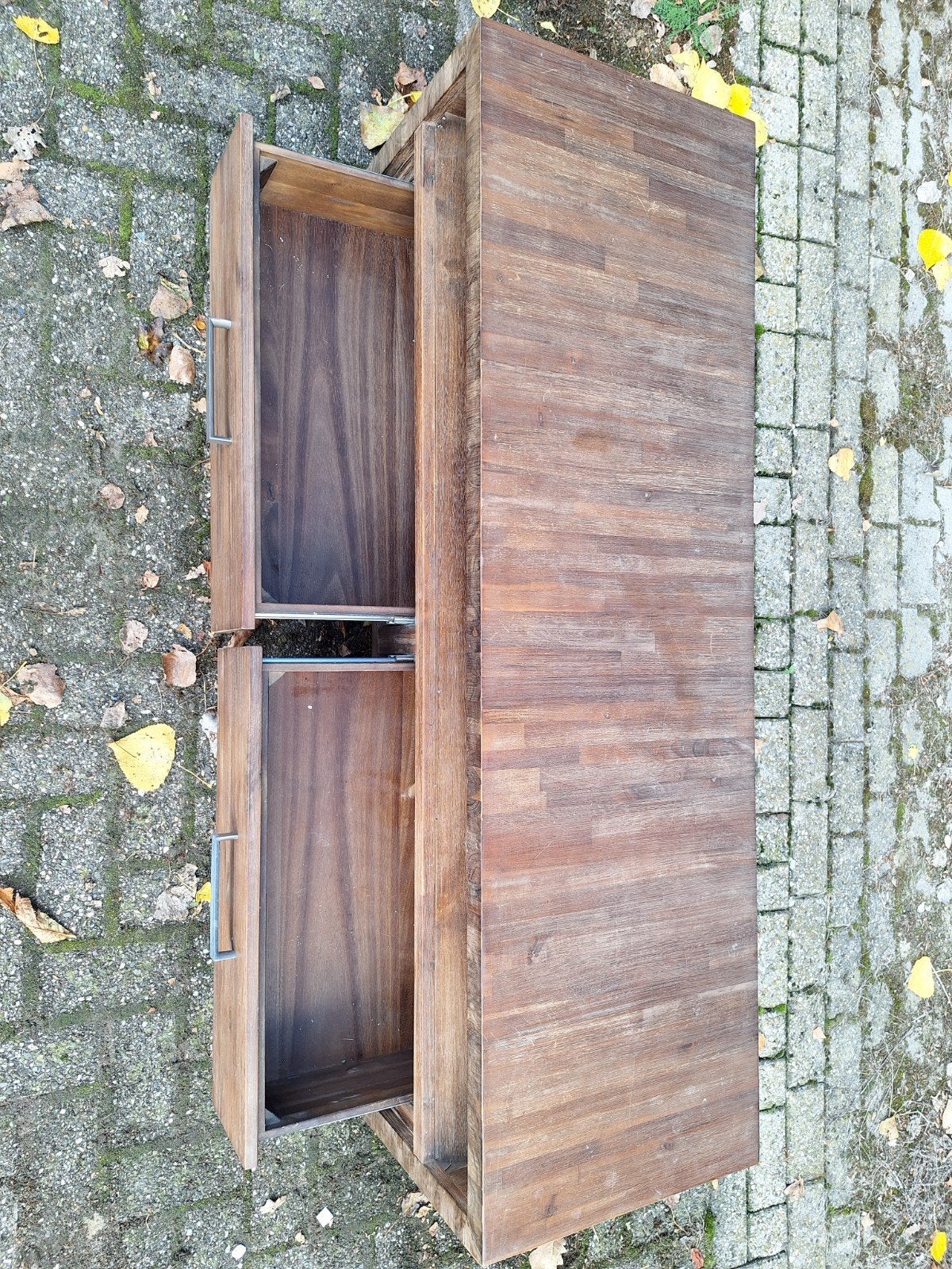 houten TV-meubel met Lades, Huis en Inrichting, Ophalen, Gebruikt, Modern, Robuust