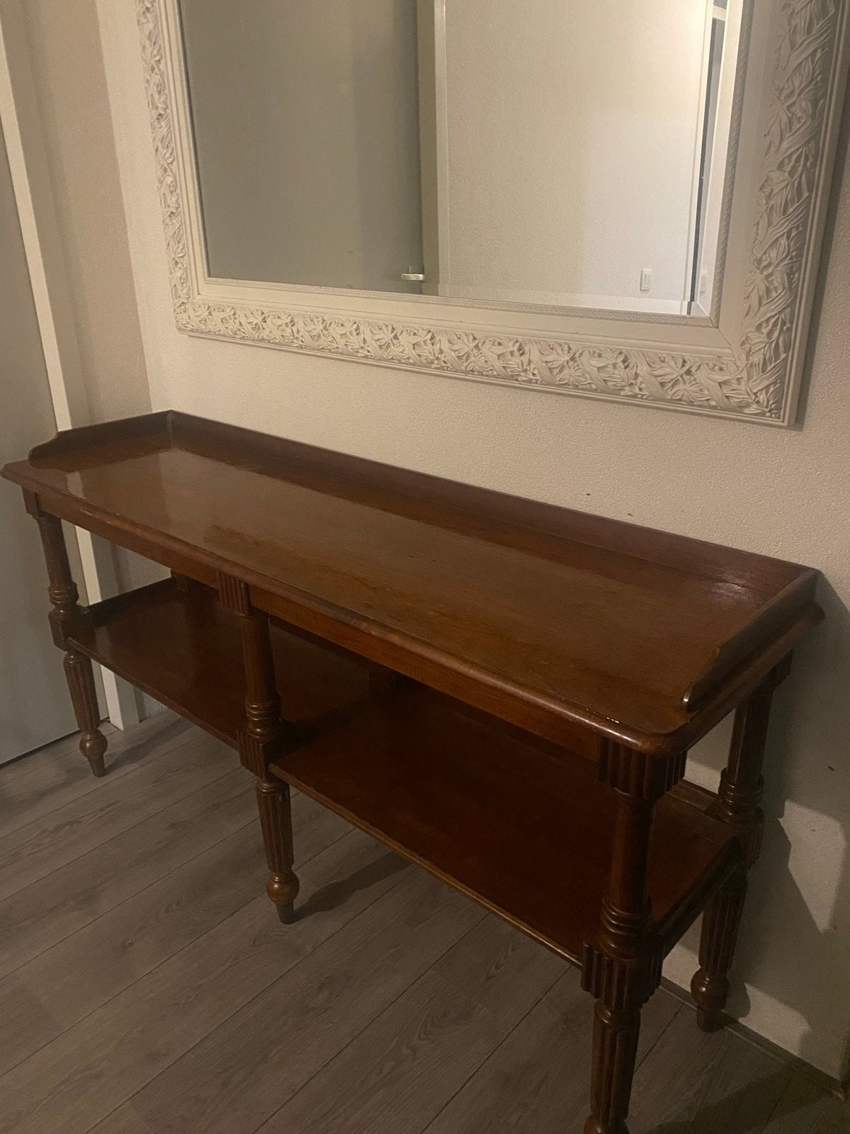 Antieke Dressoir/Hal/Woonkamer Tafel met Ronde Poten, Ophalen of Verzenden