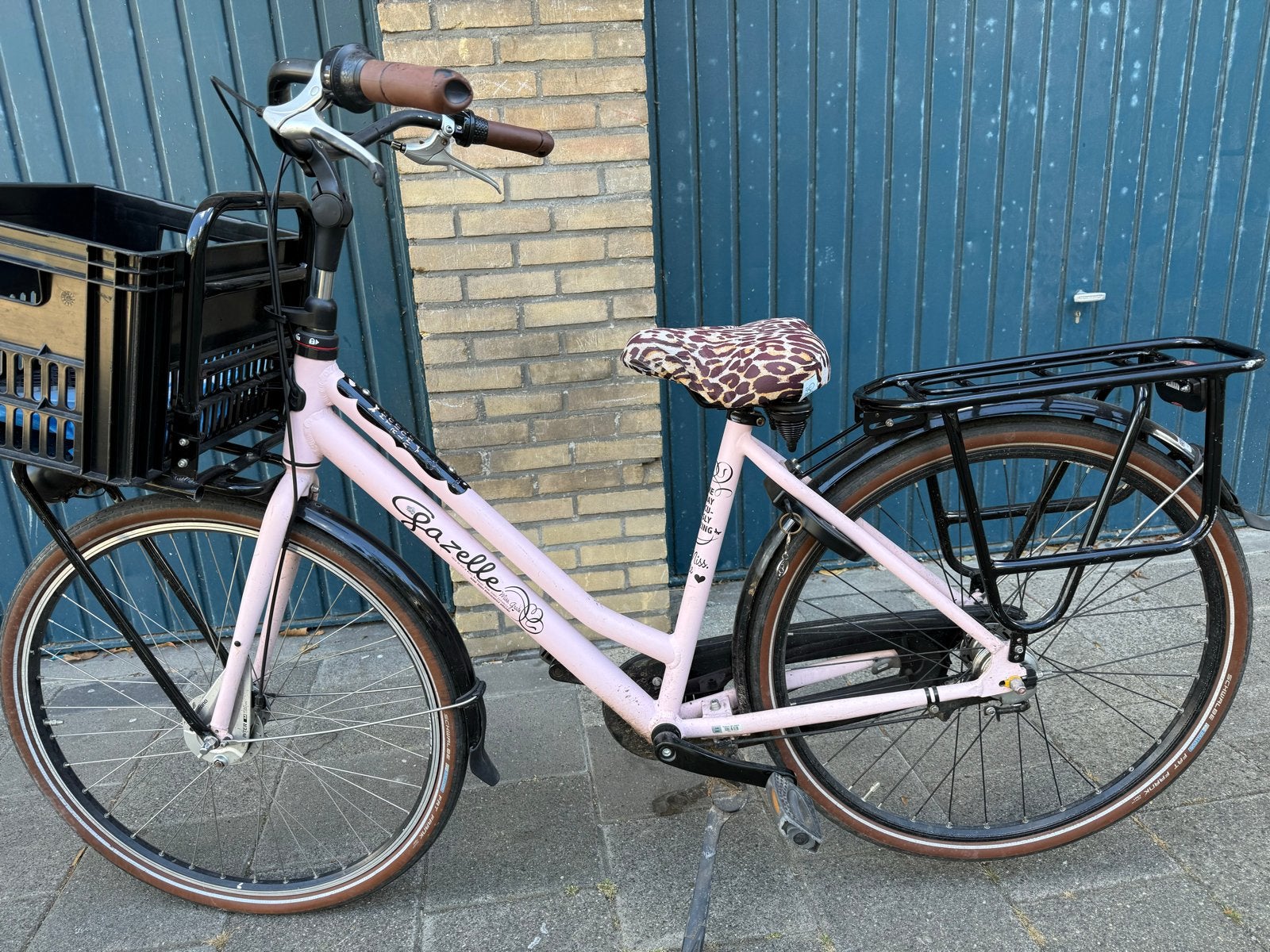 Gazelle Miss Grace transportfiets - Roze - 49 cm, Fietsen en Brommers, Fietsen | Dames | Damesfietsen, Ophalen, Gebruikt, 47 tot 50 cm