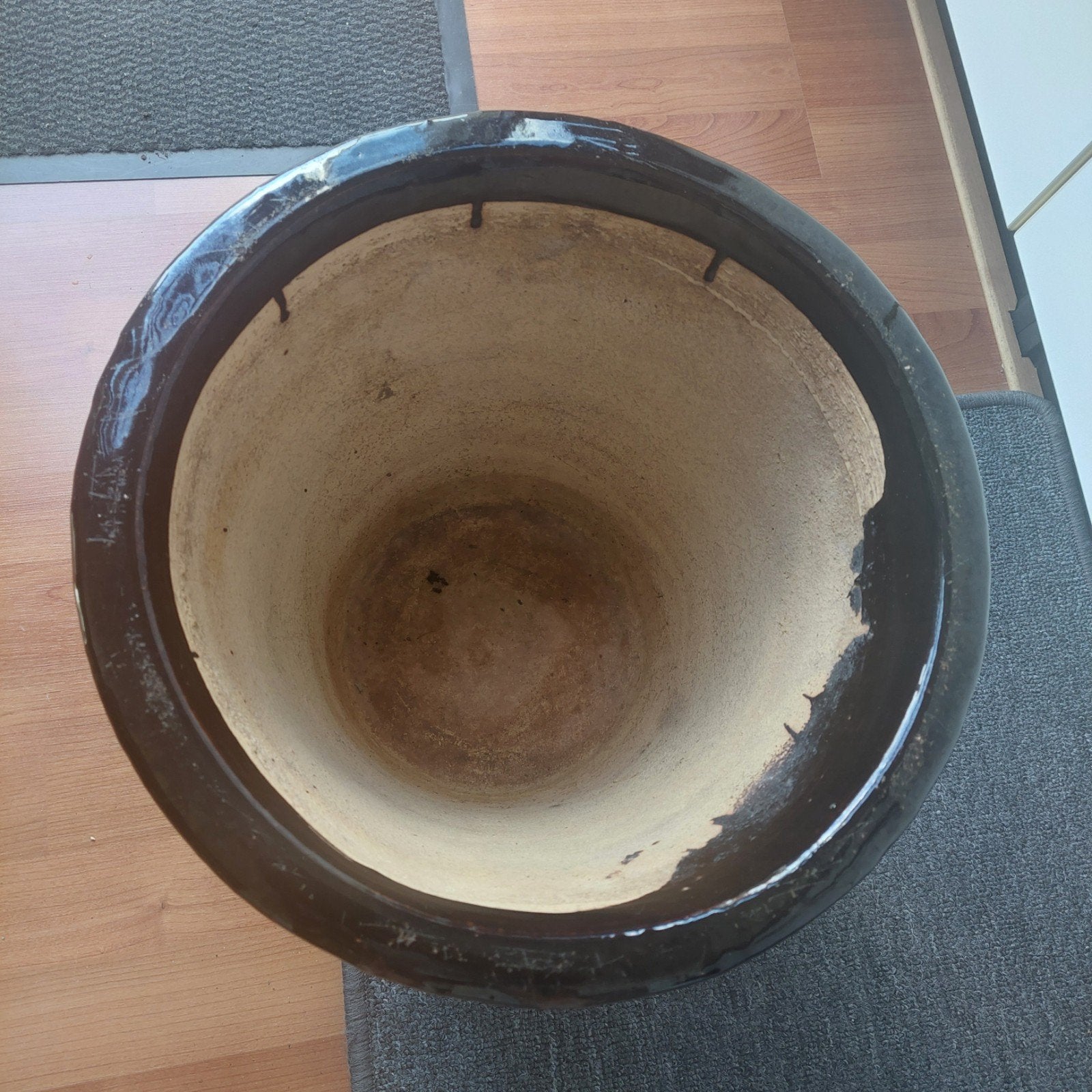 zwarte plantenpot, Ophalen, Zo goed als nieuw