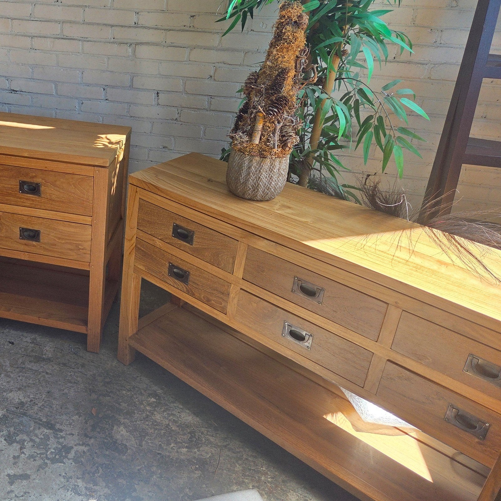 prachtige sidetable ~ dressoir ~ tv-meubel, Ophalen, Met plank(en), 150 tot 200 cm, Teakhout