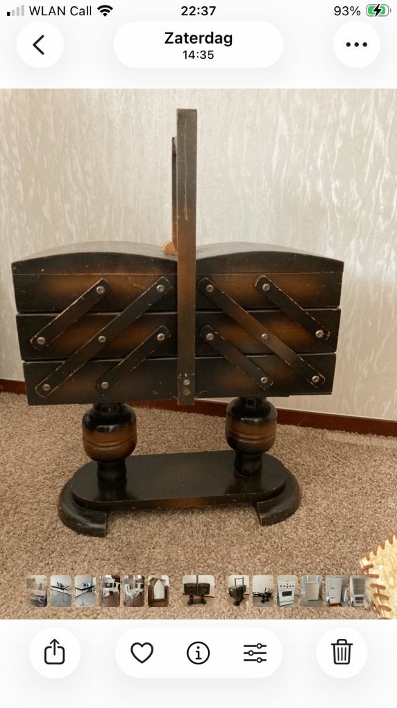 vintage naaibox te koop, Antiek en Kunst, Ophalen