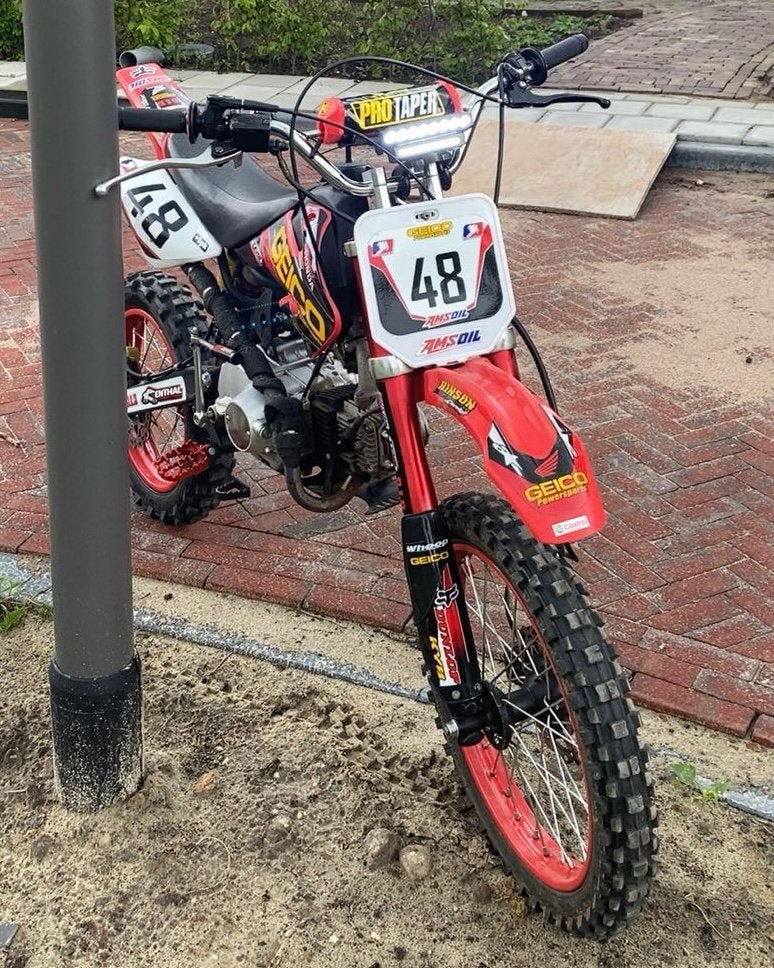 Pitbike/Crosser 125CC- loopt perfect, Ophalen, Zo goed als nieuw, 4 versnellingen, Honda