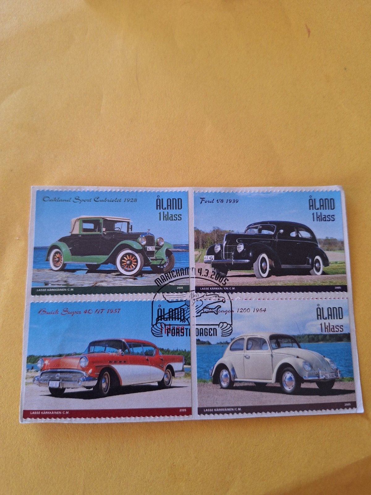 Åland: mi. 247/50. Klassieke auto's. Gestempeld., Verzenden, Finland, Gestempeld