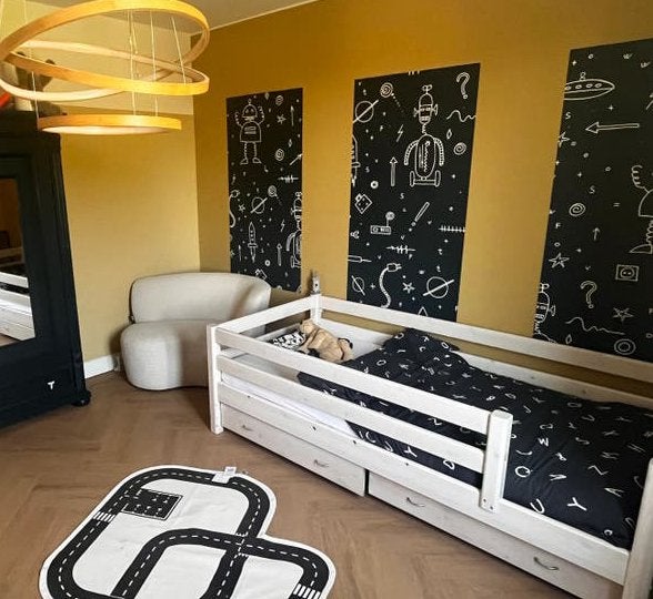 Wit Flexa bed met onderlades en uitvalbeveiliging, Ophalen, Gebruikt, 90 cm, Eenpersoons