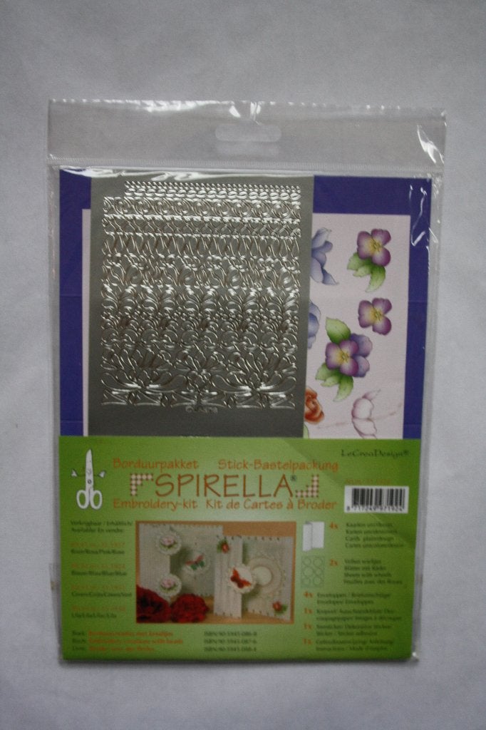 Spirella kaart-borduurpakket blauw, Ophalen of Verzenden, Nieuw, Overige thema's, Blanco kaart of Basiskaart