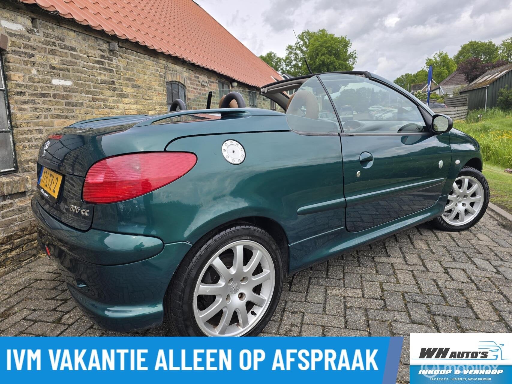 Peugeot 206 CC 1.6-16V Roland Garros, Auto's, Peugeot, Voorwielaandrijving, Gebruikt, 4 cilinders, Cabriolet