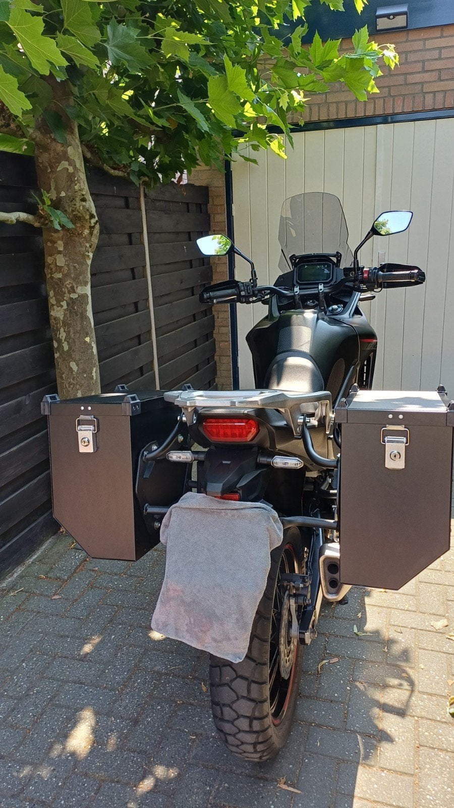 Bagtec Kofferset Honda Transalp (incl. montage set), Ophalen, Gebruikt