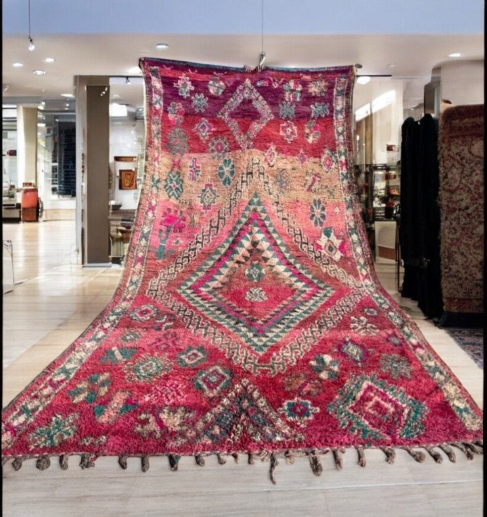 Vintage Beni mguild vloerkleed - Handgeknoopt tapijt, Huis en Inrichting, Stoffering | Tapijten en Kleden, Gebruikt, 100 tot 150 cm
