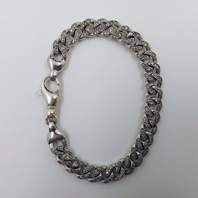 Zilveren gourmet armband, Sieraden, Tassen en Uiterlijk, Armbanden, Ophalen of Verzenden, Zo goed als nieuw, Zilver, Zilver