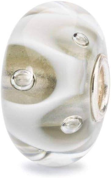 Trollbeads glaskraal Witte druppels, Glas of Kristal, Nieuw, Ophalen of Verzenden, Trollbeads