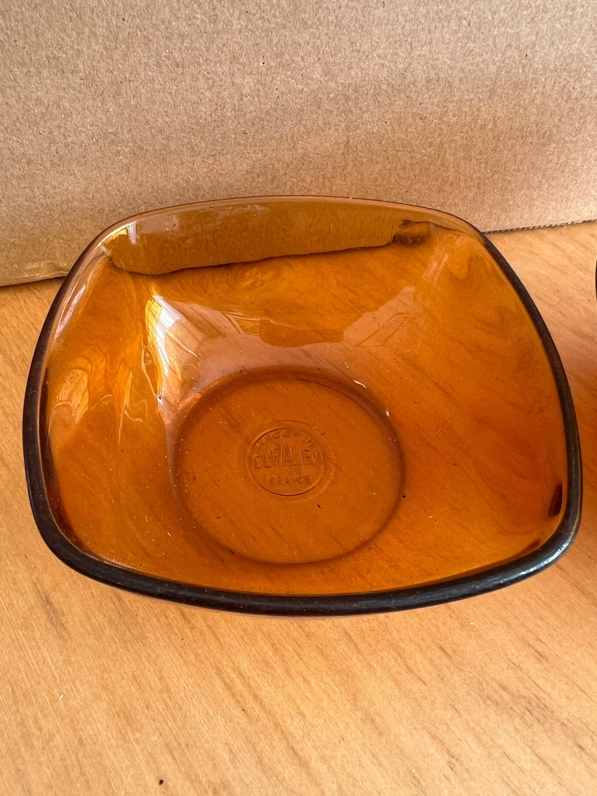 3 Vintage Duralex Dessertkommen - Amberkleurig, Ophalen of Verzenden