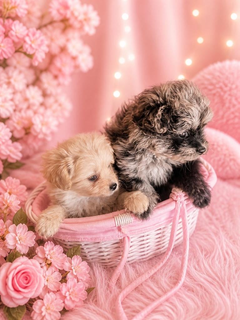 Prachtige pomapoo mini. Toy poedel x pomeriaan, Dieren en Toebehoren, 8 tot 15 weken, Eén hond, Nederland, Particulier
