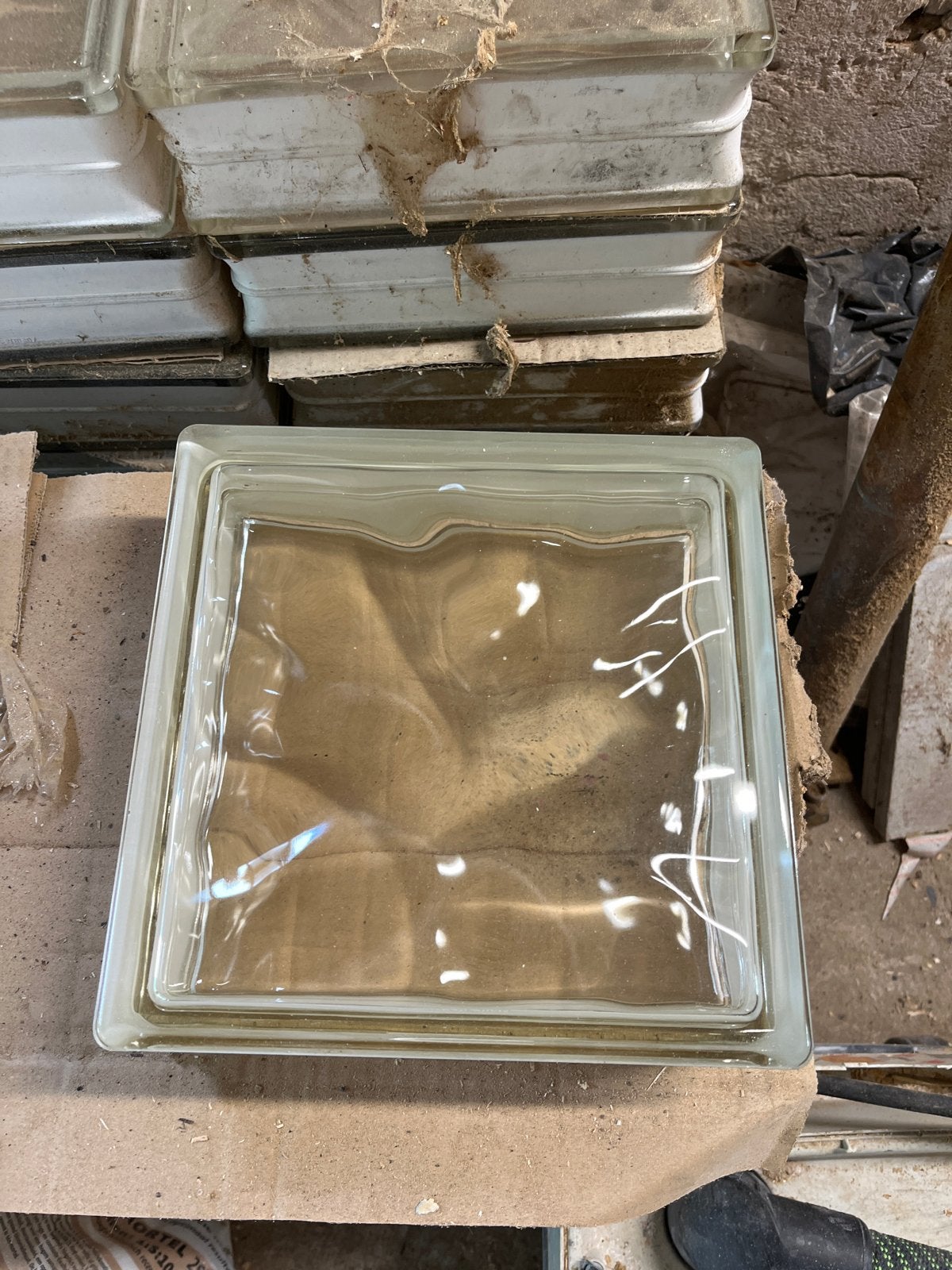 32 stuks Glazen bouwsteen 240x240x80 - Gebruikt, Ophalen, Gebruikt, Overige typen, Minder dan 80 cm