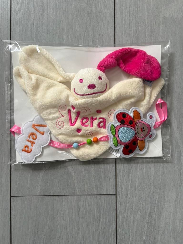 Kraamkado met naam / knuffeldoek / Vera, Ophalen of Verzenden, Nieuw