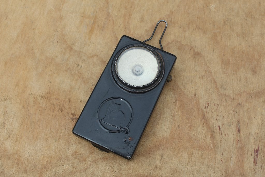 + Nederlandse Witte Kat Zaklamp Voor 1940 Werkende Staat +, Verzamelen, Ophalen of Verzenden, Nederland