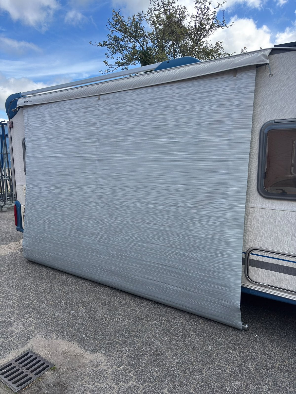 Thule Omnistor Zakluifel - Blauw/Grijs/Wit - 350cm, Ophalen, Zo goed als nieuw