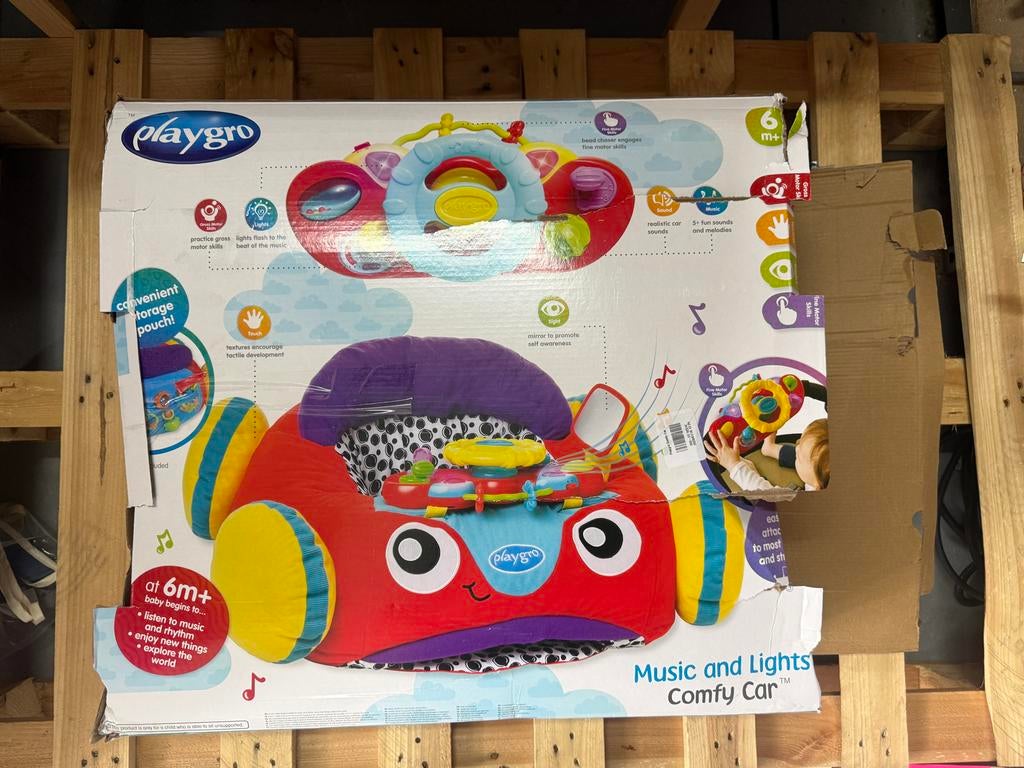 Playgro Muziek en Licht Comfy Car Baby Speelkleed, Heesterakker 2A, 5281LV Boxtel, Nieuw, Ophalen of Verzenden, Playgro Europe