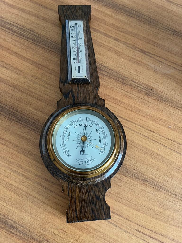 houten Engelse barometer, Ophalen of Verzenden, Gebruikt, Barometer