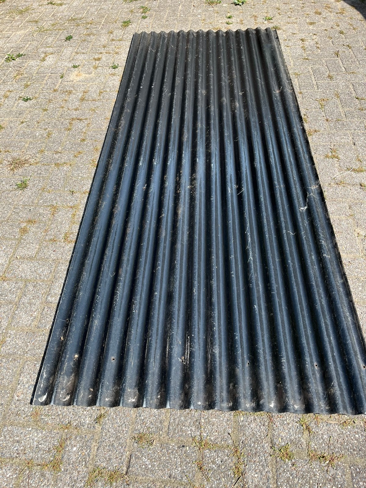Partij Polyester golfplaten 110x280 cm, Ophalen, Kunststof, Gebruikt, Zwart