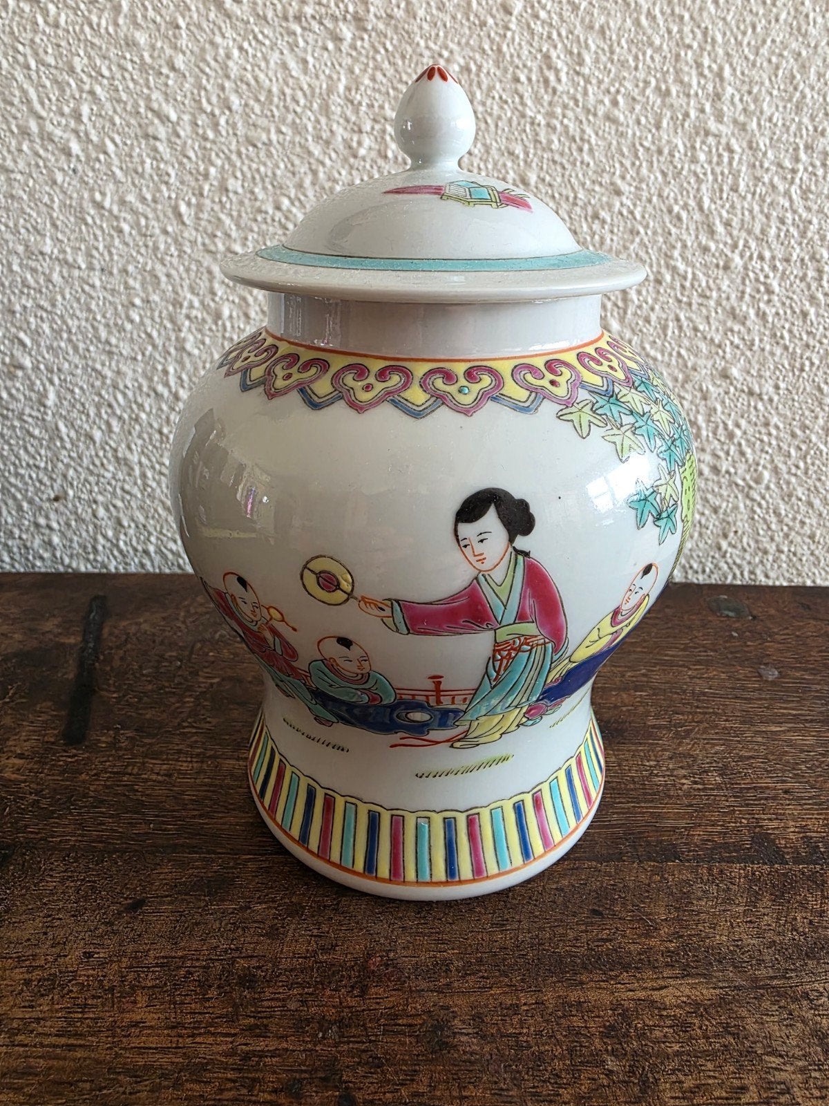 Chinese Gemberpot met Deksel - Handgeschilderd, Ophalen of Verzenden