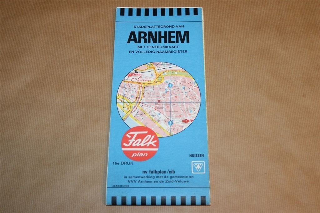Stadsplattegrond van Arnhem - Falk plan - Ca 1975, Ophalen of Verzenden, 1800 tot 2000, Nederland, Landkaart
