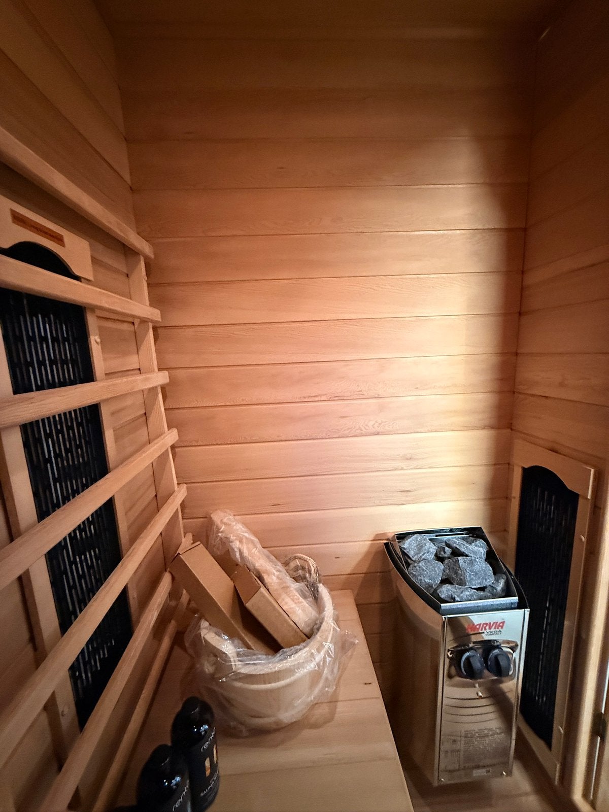 COMBI SAUNA | Infrafood + Finse sauna | GRATIS BEZORGING, Sport en Fitness, Sauna, Ophalen of Verzenden, Zo goed als nieuw, Fins of Traditioneel