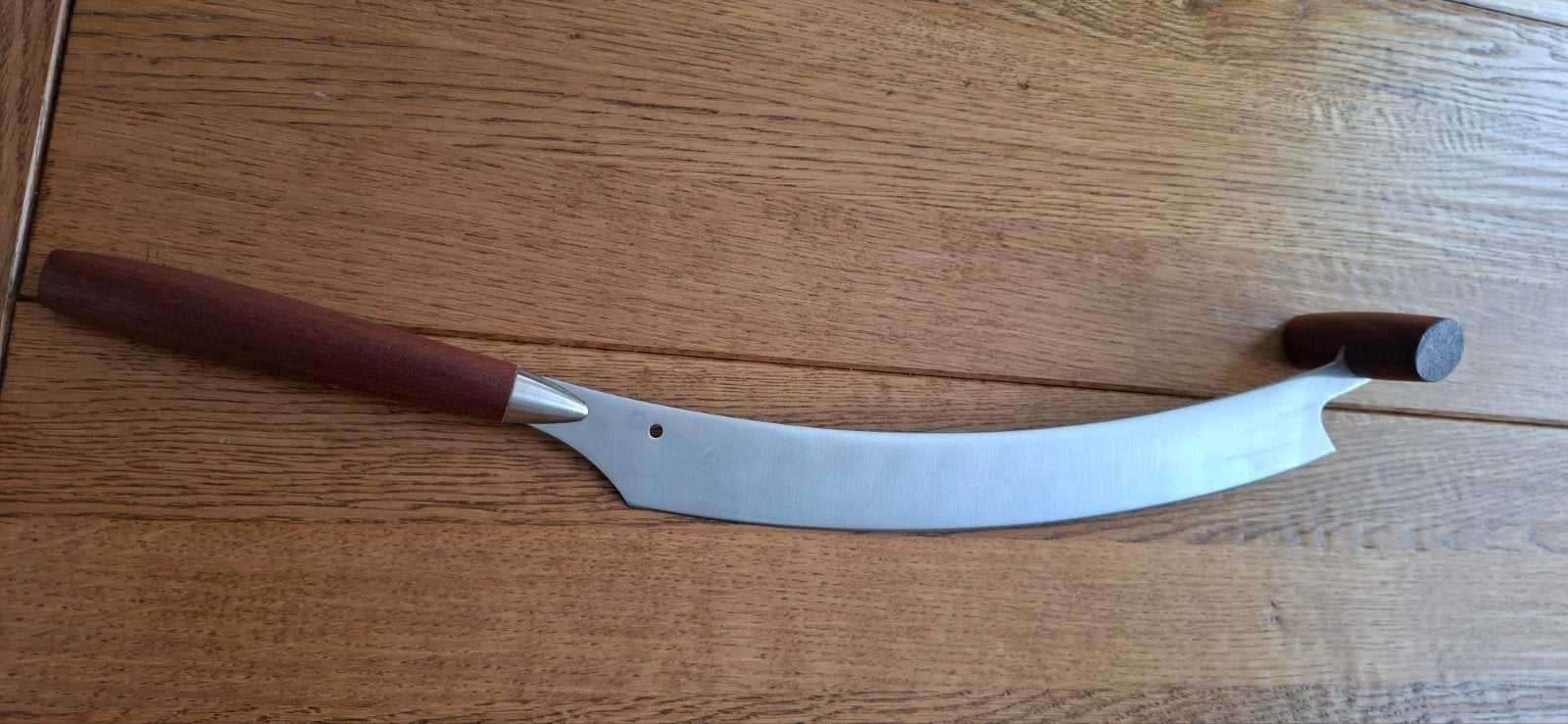 Boska kaasmes gebogen houten handvat, snijvlak ca. 30cm, Ophalen, Zo goed als nieuw