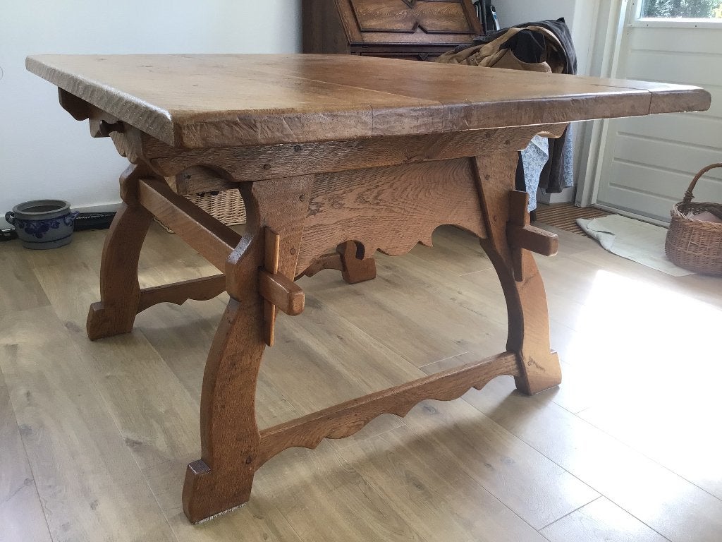 Tafel eiken, Ophalen, Gebruikt, Eikenhout, Vijf personen of meer