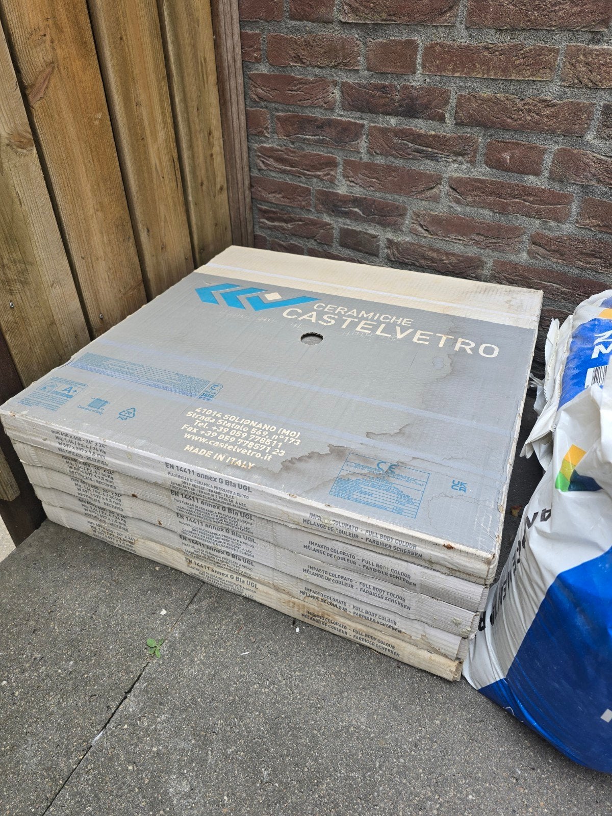Castelvetro Keramische Tegels - Grijs (Nieuw in doos), Ophalen, 60 cm of meer, Nieuw, 10 m² of meer