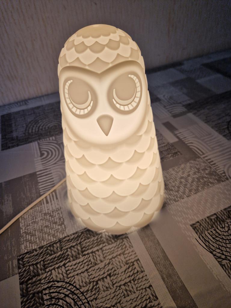 2 Uilen (nacht) lampen, Ophalen of Verzenden, Zo goed als nieuw, Minder dan 50 cm