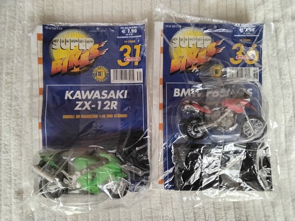 1:18 motor kawasaki ZX-12R en BMW F650 GS, Hobby en Vrije tijd, Ophalen of Verzenden, Nieuw, Motor, Overige merken