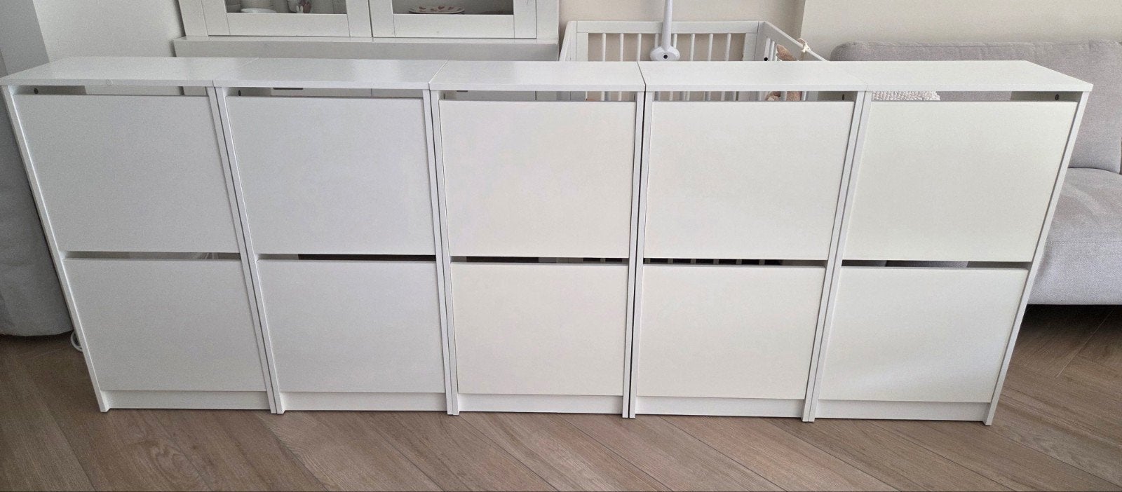 Schoenenkasten wit, 2 vakken, IKEA BISSA, Ophalen, Gebruikt