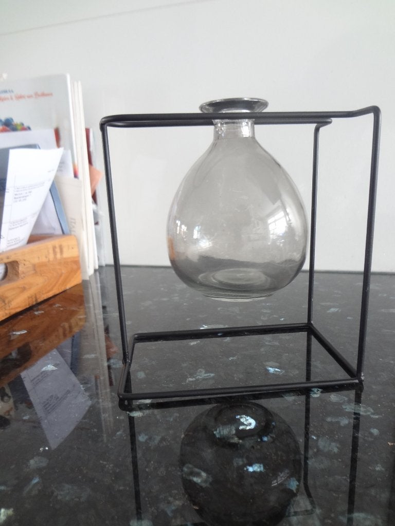 vaasje / klein bloemenvaasje, Ophalen of Verzenden, Nieuw, Transparant, Glas