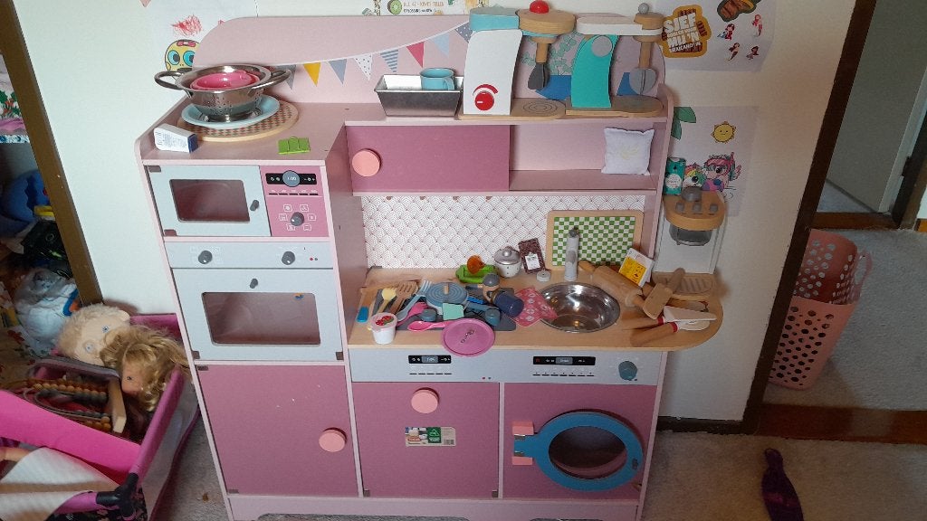 Speel keukentje incl de keuken spullen, Kinderen en Baby's, Ophalen, Zo goed als nieuw, Hout, Speelkeuken