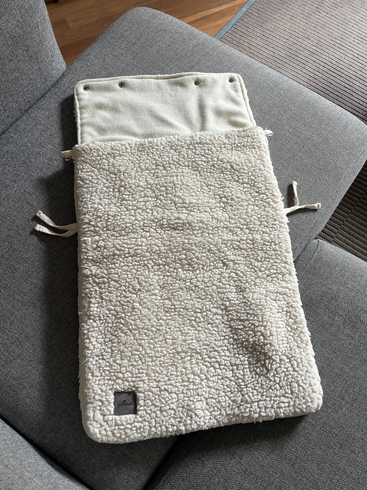 Jollein Teddy voetenzak voor kinderwagen, Jollein, Zo goed als nieuw, Dubbele rits, Voetenzak