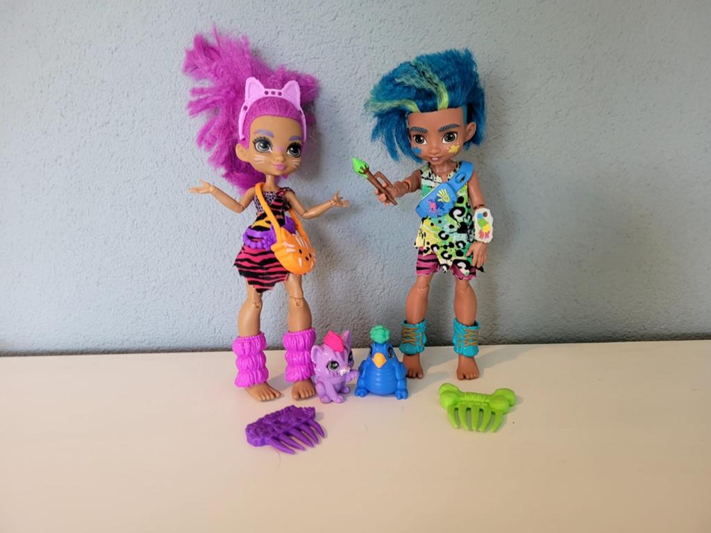 Cave Club poppen met accessoires - Fernessa en Slate, Kinderen en Baby's, Speelgoed | Poppen, Ophalen of Verzenden, Zo goed als nieuw