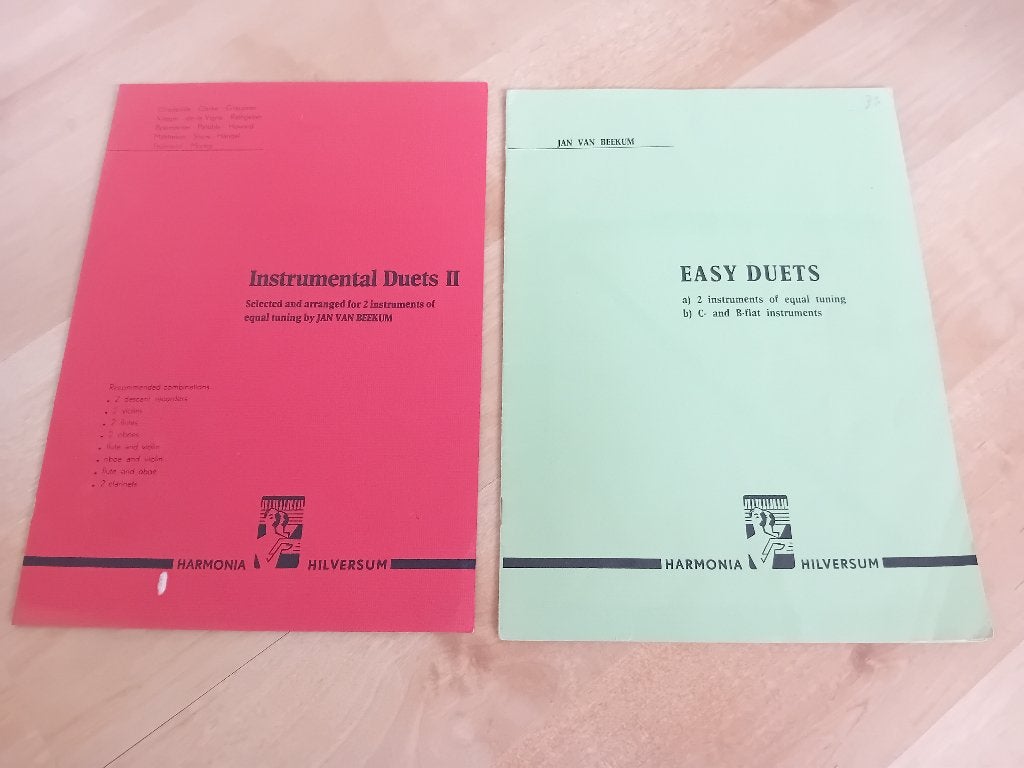 Bladmuziek, duetten voor fluit, Jan van Beekum, Gebruikt, Dwarsfluit of Piccolo, Klassiek, Overige soorten