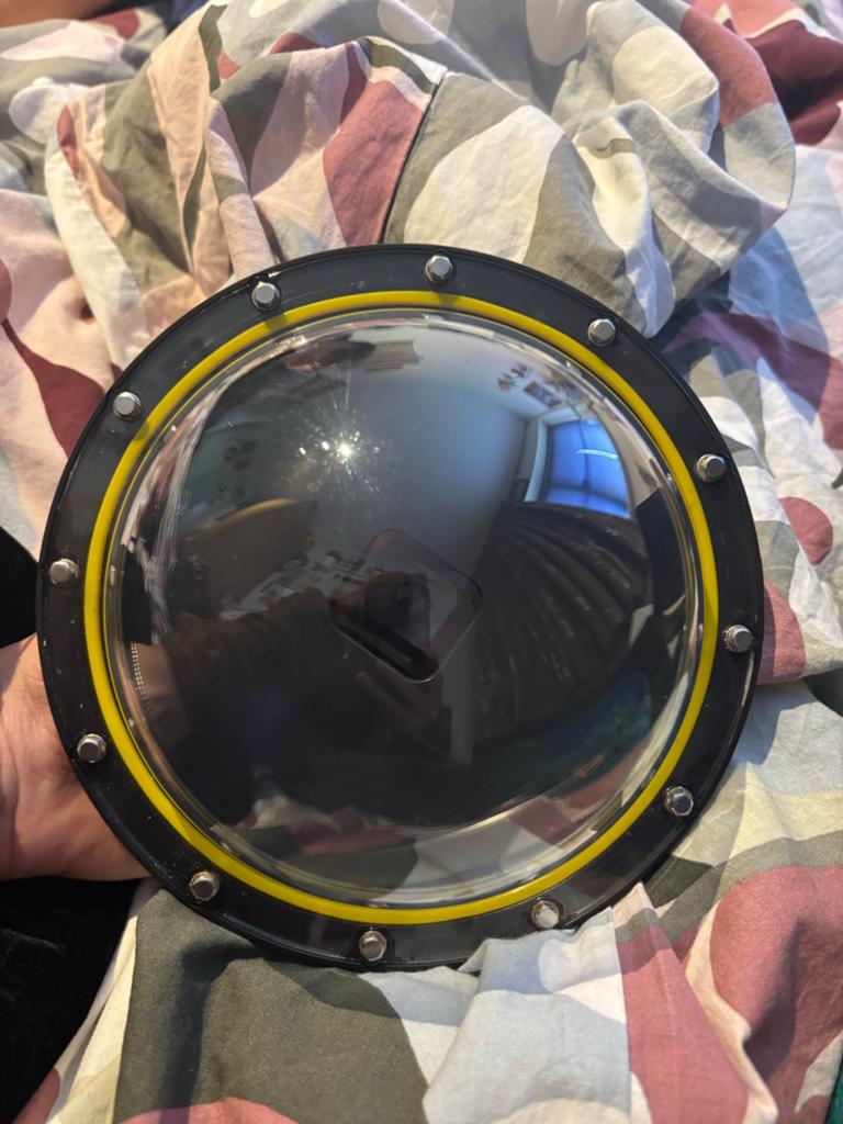 TELESIN 6" Dome Poort voor GoPro Hero 5 - Onderwaterfotograf, Ophalen of Verzenden, Zo goed als nieuw, Meer dan 40 meter, Onderwaterhuis