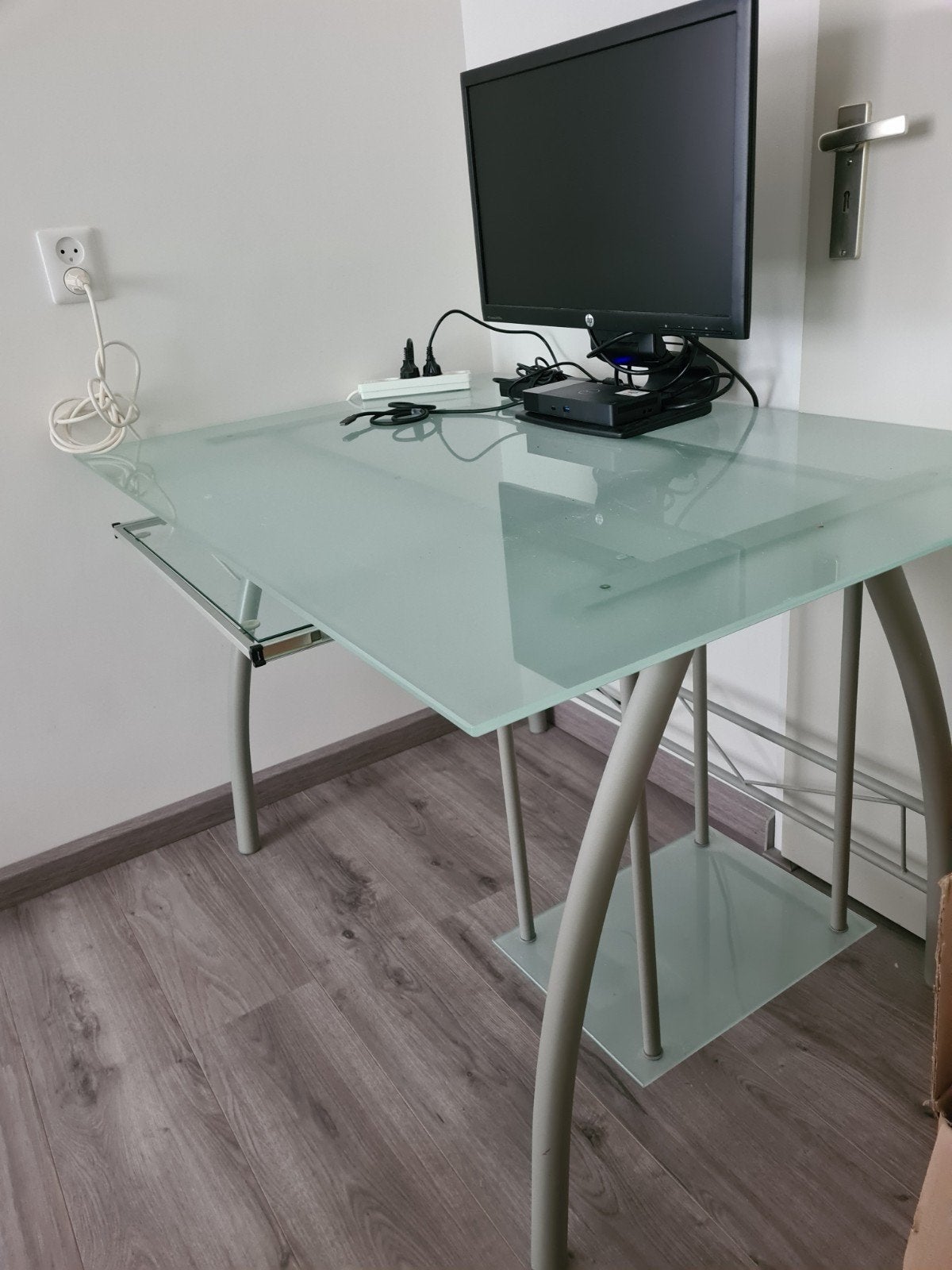 Glazen computerbureau, Ophalen, Demontabel, Gebruikt, Overige merken
