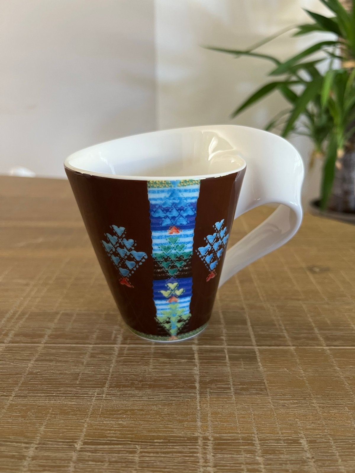 Villeroy & Boch NewWave Caffè mok - bruin met patroon, Ophalen, Villeroy & Boch, Mok, Zo goed als nieuw