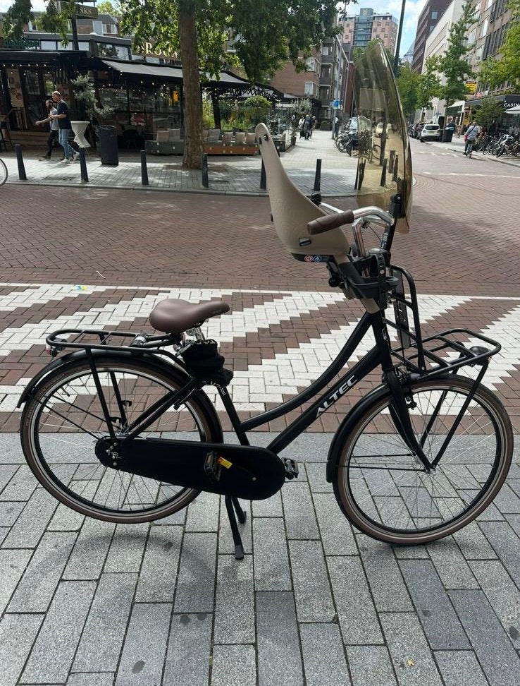 Altec Urban fiets met kinderzitje en mandje - Zo goed als ni, Ophalen, Zo goed als nieuw, Overige merken