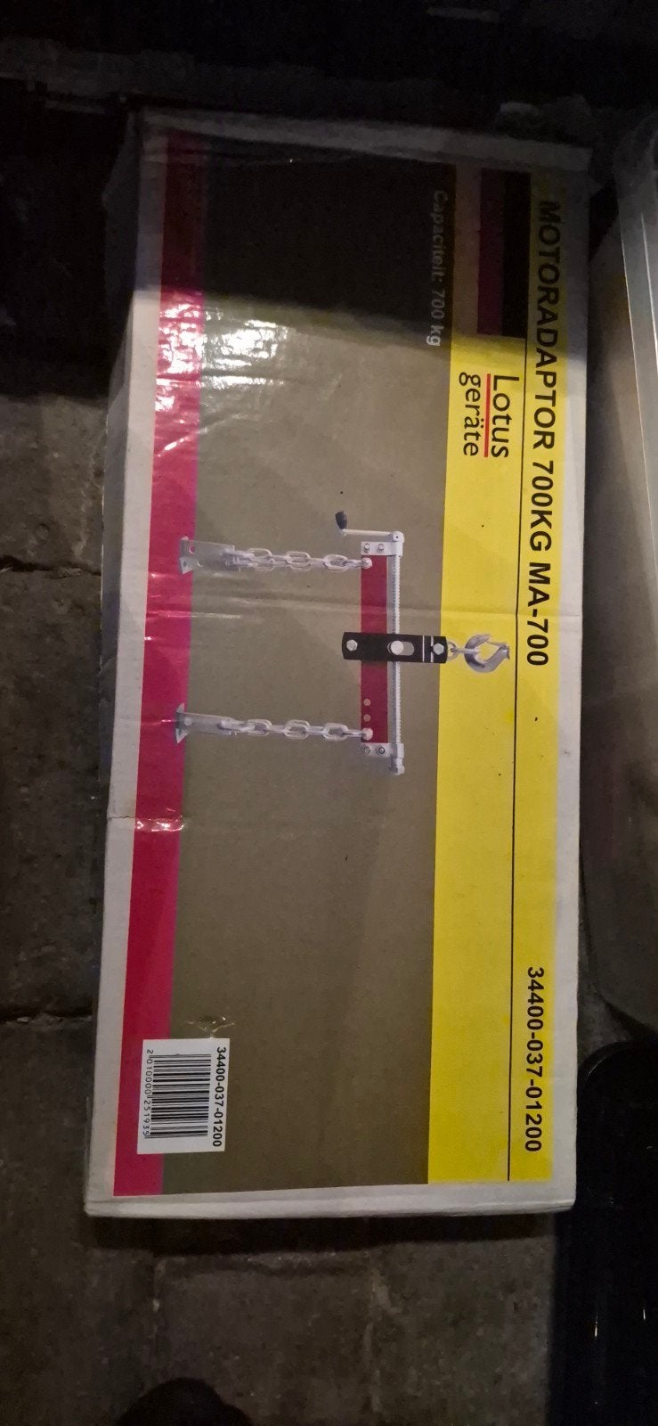 Lotus Motoradapter 700KG MA-700 - Nieuw in doos, Doe-het-zelf en Verbouw, Lieren en Takels, Ophalen of Verzenden