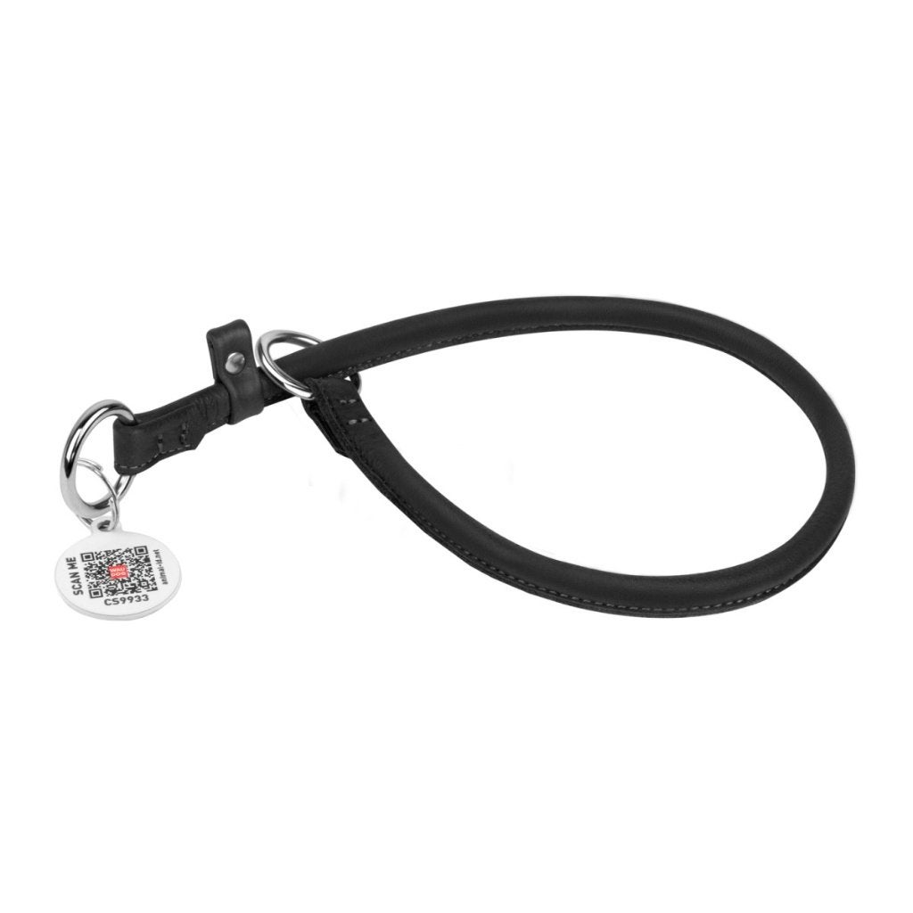 WAUDOG Soft Jerk-Choke Halsband Zwart XS Nek 16-21 cm KOOPJE, Dieren en Toebehoren, Ophalen of Verzenden, Handgemaakt, Nieuw