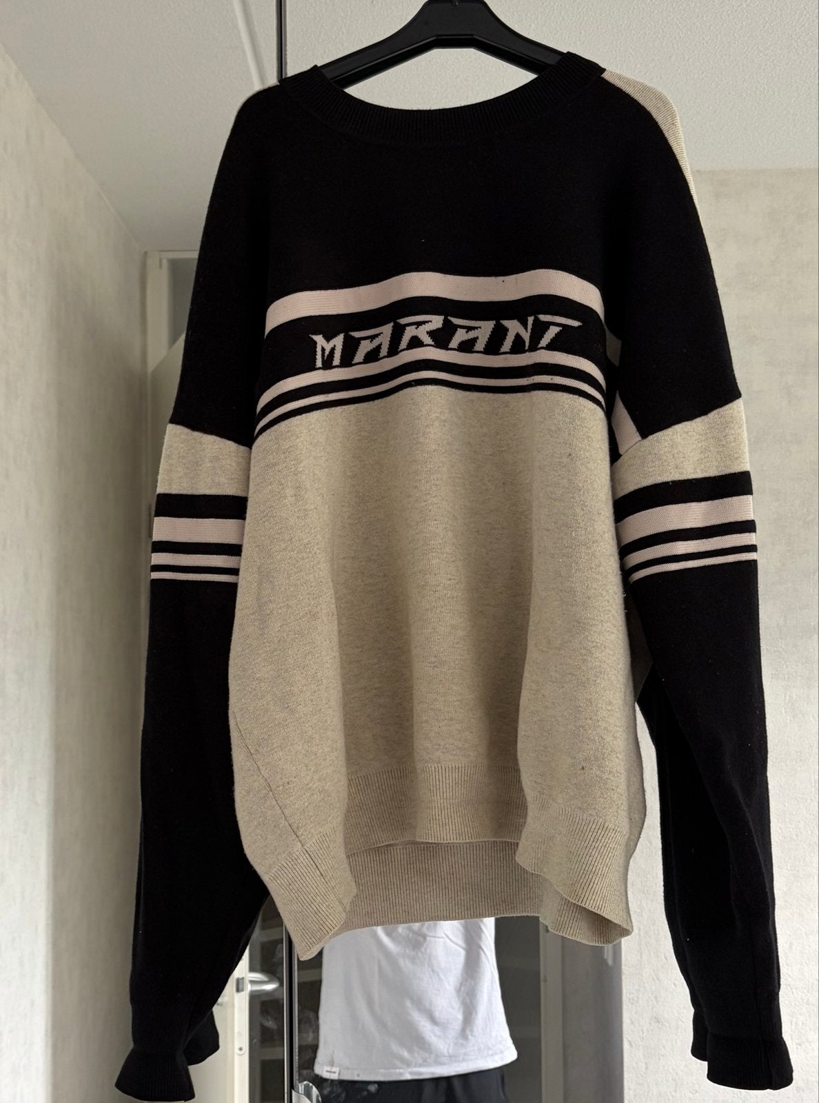 Isabel Marant Colby Knit Sweater Colour-Block Logo XL, Ophalen of Verzenden, Zo goed als nieuw, Maat 56/58 (XL), Meerkleurig